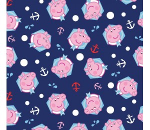 Baumwolle - Peppa Wutz & George - Maritim Anker